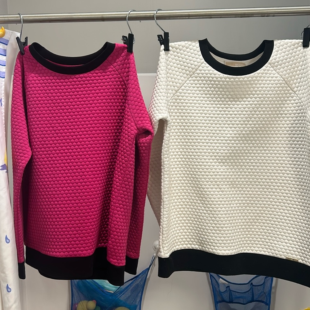 MK used shirts pink and white size medium